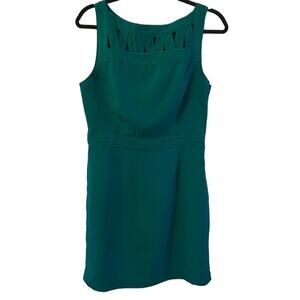 Banana Republic Green Dress Cutouts Sleeveless 10P